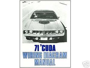 1971 71 BARRACUDA/CUDA WIRING DIAGRAM MANUAL | eBay