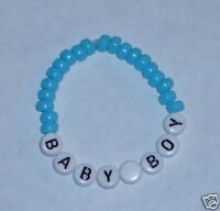 Baby  Bracelets on Personalized Baby Boy Name Bracelet Beaded Keepsake   Ebay