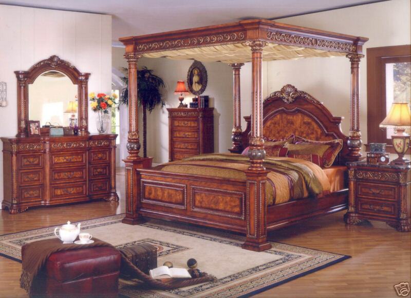 Bed Canopy Queen Bedroom Set