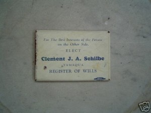 Clement-J-A-Schilbe-Register-Of-Wills-Tamaqua-Pa