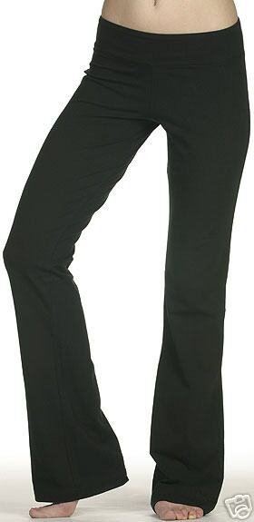 BELLA BLACK COTTON SPANDEX YOGA & WORKOUT PANTS MEDIUM  