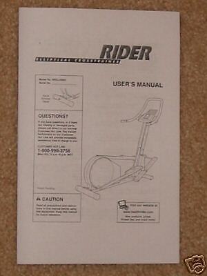 HealthRider E660 Elliptical Xtrainer User Part Manual  