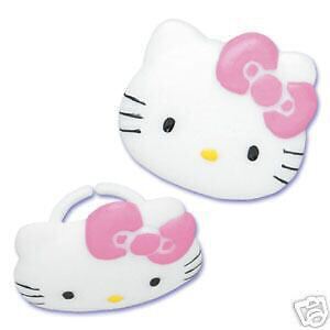 HELLO KITTY CUPCAKE CAKE PARTY RINGS FAVOR SET OF 13  