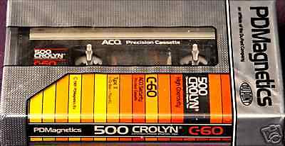 PDMagnetics 500 CROLYN C 60 BLANK SEALED CASSETTE TAPE  