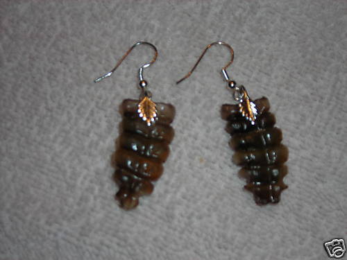 RATTLESNAKE EARRINGS W/ GENUINE RATTLES SILVER HOOPS  