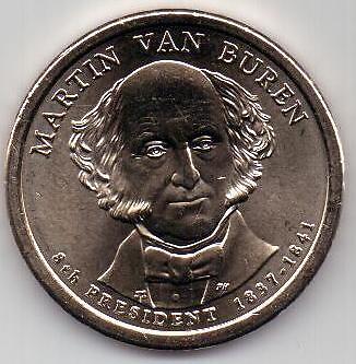 2008 D Martin Van Buren 8th President 1837 40 UNC