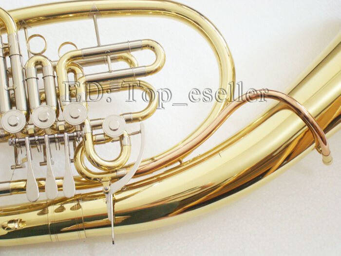 Professional Wagner Tuba Horn Bb/F Gold Brass Pipe Case  