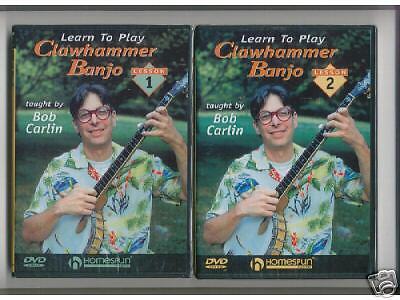 LEARN CLAWHAMMER BANJO   BOB CARLIN   2 DVD SET *NEW*  