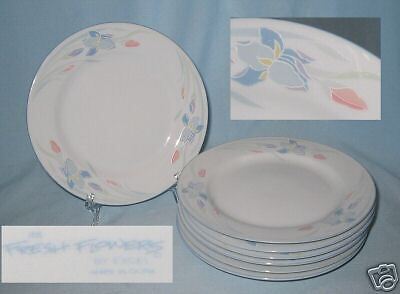 Excel China Iris Fresh Flower Lines Dessert Plates  