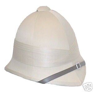 UK Royal British Empire Style White Zulu Pith Helmet  