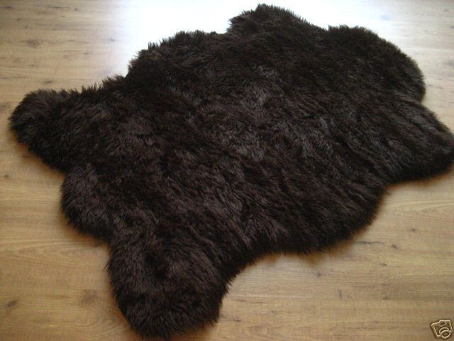 CLASSIC BROWN BEAR BEARSKIN FAUX FUR RUG 3x5 NEW  