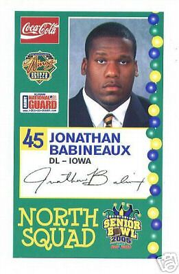 JONATHAN BABINEAUX IOWA 2005 SENIOR BOWL FALCONS RC  