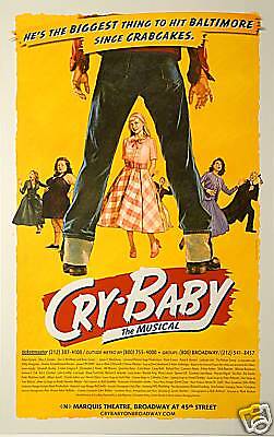 CRY BABY BROADWAY WINDOW CARD   HARRIET HARRIS  