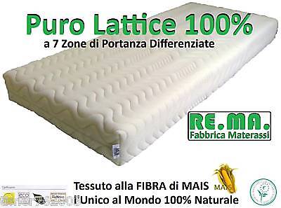 materasso singolo 80x200x18cm circa puro lattice 100 % a 7 zone di 