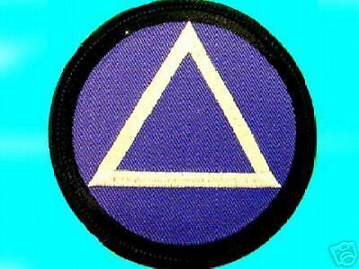 ALCOHOLICS ANONYMOUS unity TRIANGLE biker PATCH  