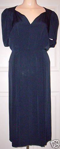 JONATHAN HITCHCOCK VINTAGE 80’S MIDNIGHT BLUE DRESS s M  