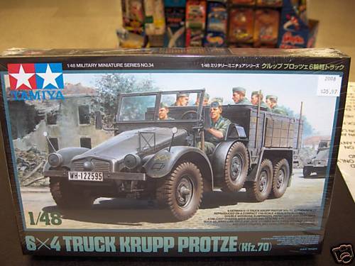 TAMIYA 1/48 6X4 TRUCK KRUPP PROTZE KFZ.70 MODEL KIT  