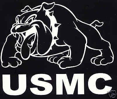 USMC Marine Corps Bulldog Semper Fi Decal BDB  