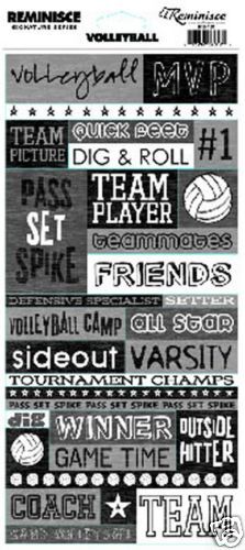 Reminisce VOLLEYBALL QUOTES Stickers scrapbooking  