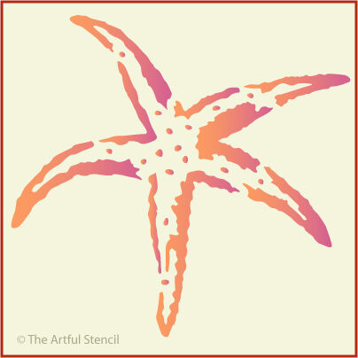 STARFISH STENCIL   SEALIFE   NEW   The Artful Stencil