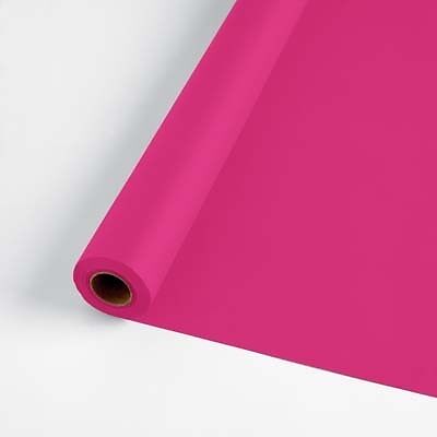 HOT PINK Heavy Duty Plastic Tablecloth Roll 100X40  