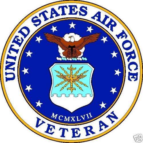 United States Air Force Veteran Window Decal Sticker  