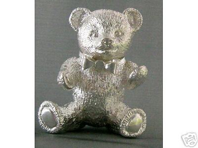 NEW MINIATURE STERLING SILVER TEDDY BEAR FIGURINE  