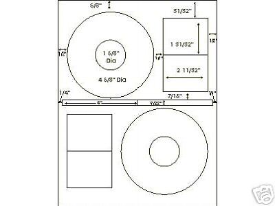 200 CD DVD 4.64 Matte Stomper Comp. Labels Label  