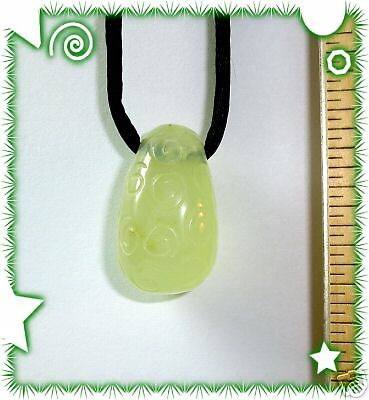 Goddess Power Stone Serpentine Gemstone Pendant ~Cord  