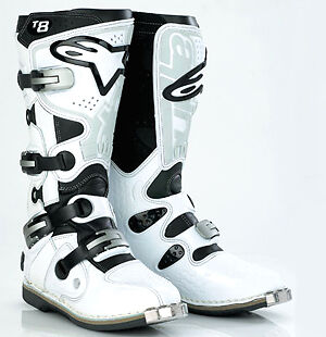 ALPINESTARS STIVALI CROSS TECH 8 BIANCHI DA 42 A 45,5  