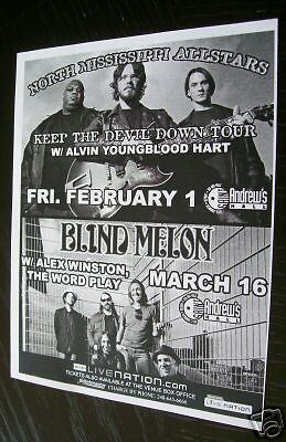 BLIND MELON North Mississippi Allstars concert flyer 08  