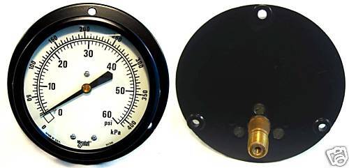 Marshalltown 3 1/2 Pressure Gauge 0 60 PSI x2 1/4 NPT  