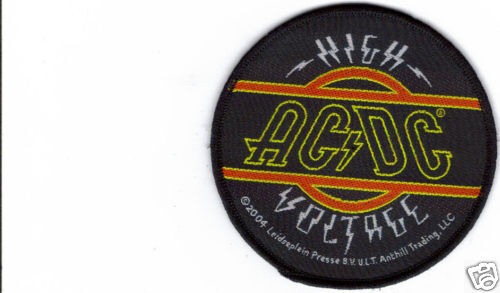 AC/DC HIGH VOLTAGE CIRCLE WOVEN PATCH   