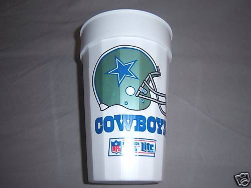 DALLAS COWBOYS MILLER LITE PLASTIC CUP  