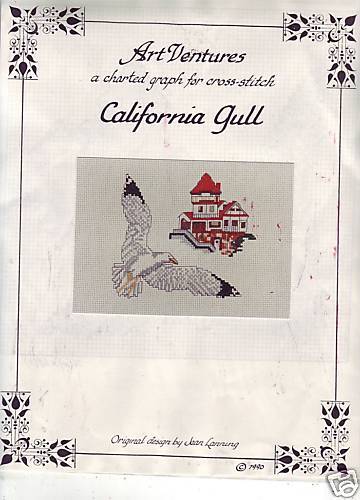 Cross Stitch California Gull   Art Ventures  