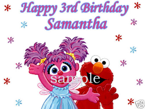 ABBY CADABBY ELMO Edible CAKE Image Icing Topper Custom  