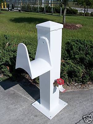 White 24 Water Pedestal and Hose Holder Aluminum  