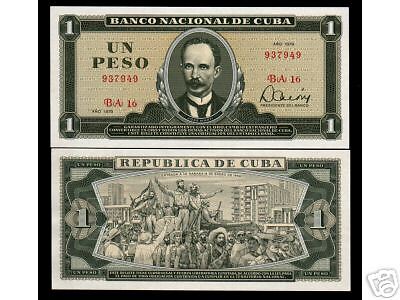 CUBA 1P.1979 P102 FIDEL CASTRO JOSE MARTI UNC BANK NOTE  