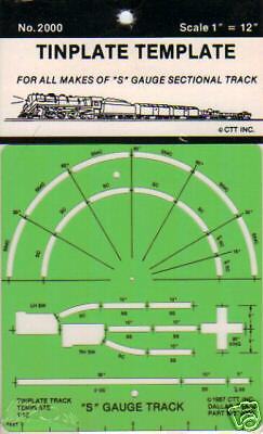 GAUGE LAYOUT TEMPLATE FOR S GUAGE TRACK #2000  