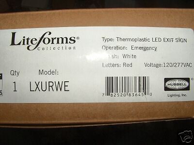HUBBELL DUAL LITE LXURWE LED EXIT LIGHT DAMP LOC NEW  