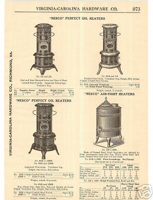 1912 NESCO OIL HEATER antique advertisement  