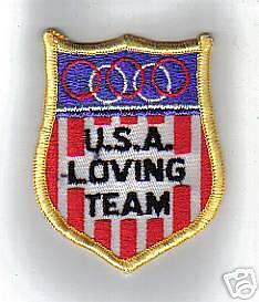 USA LOVING TEAM OLYMPIC PATCH   NEW  