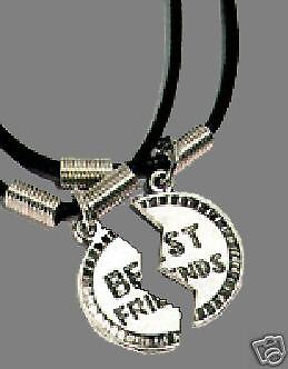 Funky BEST FRIEND PUZZLE NECKLACE Retro Gift Jewelry PR  