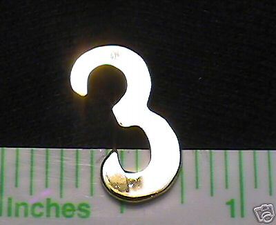 NUMERICAL LAPEL PIN EDUCATIONAL NUMERIC PIN NUMBER #3  