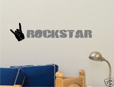 Wall Vinyl Word Art Decal Sticker   Music Rock Star  