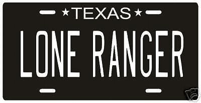 The Lone Ranger TV Radio Show Texas License plate  