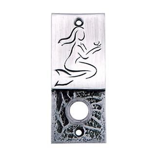 Mermaid Doorbell Button SPI Nautical Gift Rectangular Hardware Door 