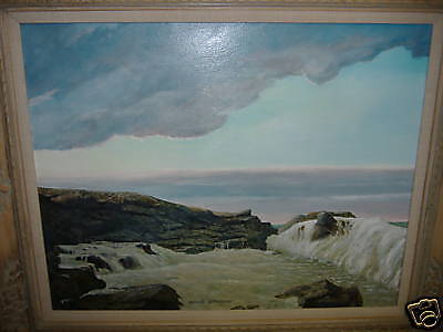 Armand Lamontagne painting signed original framed large  