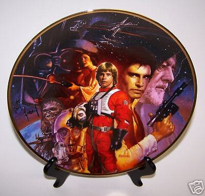 STAR WARS PLATE TRILOGY DARTH R2 D2 LUKE YODA MOVIES  