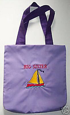 PERSONALIZED TOTE BOOK BAG   SAIL BOAT NAUTICAL  